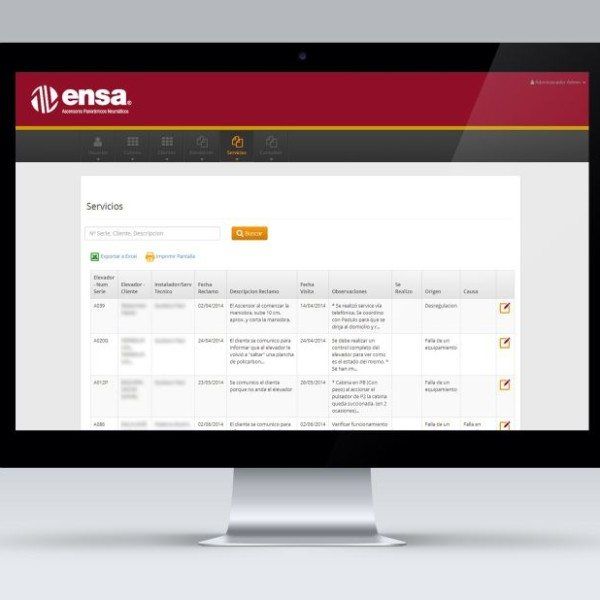 ENSA – Sistema de Gestión de Elevadores