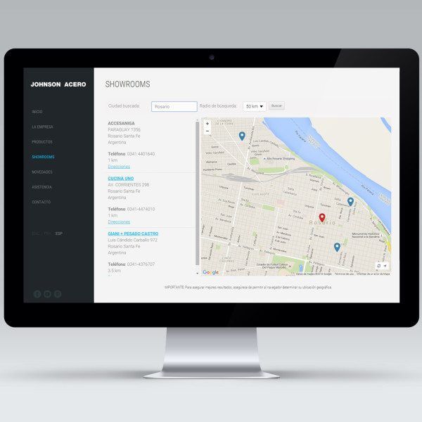 Localizador GPS de distribuidores Diseño web y Comunicación en Paraná, Cáceres y Badajoz